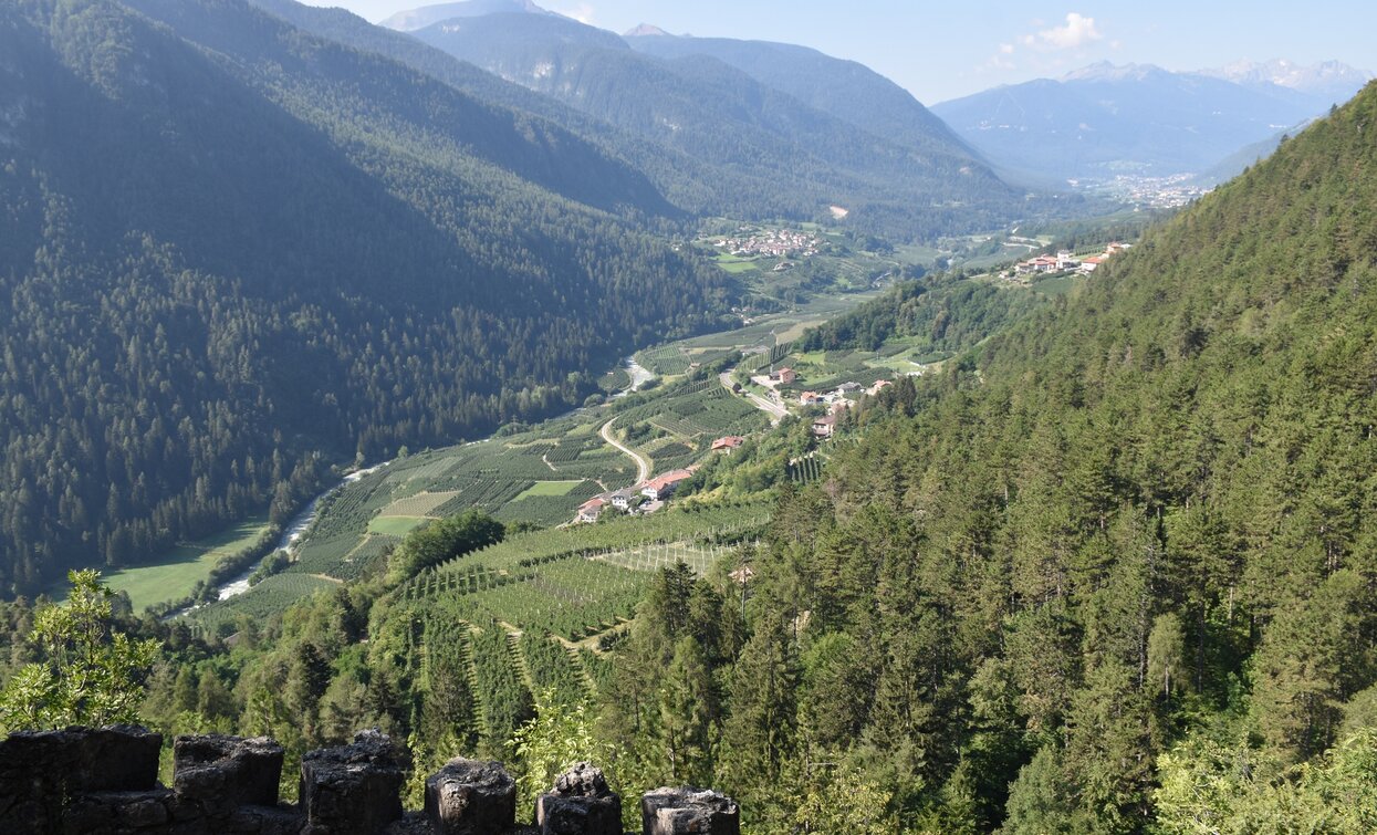 The Val di Sole seen from the trenches in the Lower Valley | © Dario Andreis, APT Valli di Sole, Peio e Rabbi