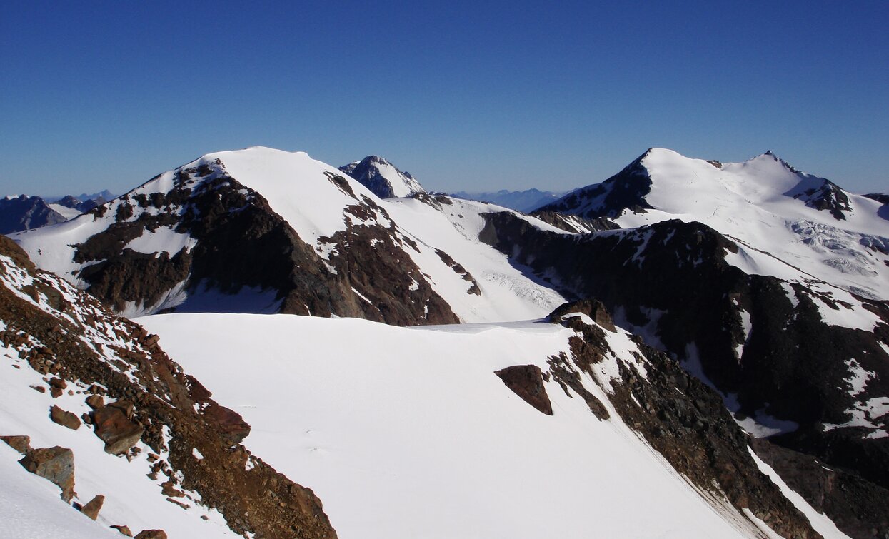 Monte Vioz and Punta Linke | © Ph Rifugio Vioz Mantova, APT Valli di Sole, Peio e Rabbi