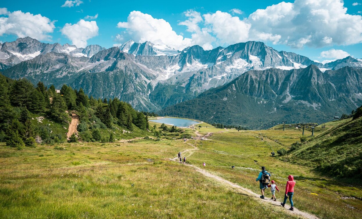 Artificial lake at the arrival of the Valbiolo chairlift | © Camilla Pizzini, APT Valli di Sole, Peio e Rabbi