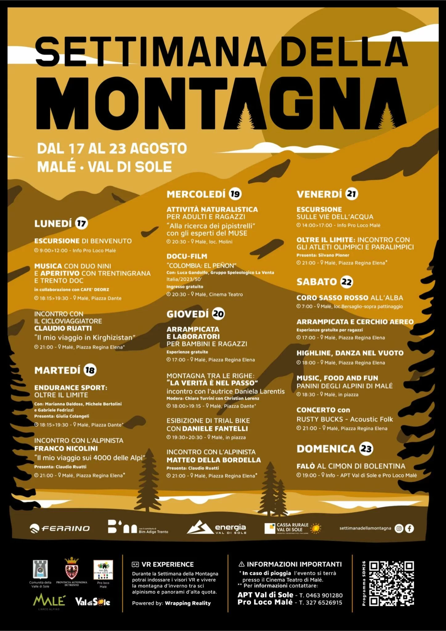 Locandina ufficiale Settimana della Montagna 2026