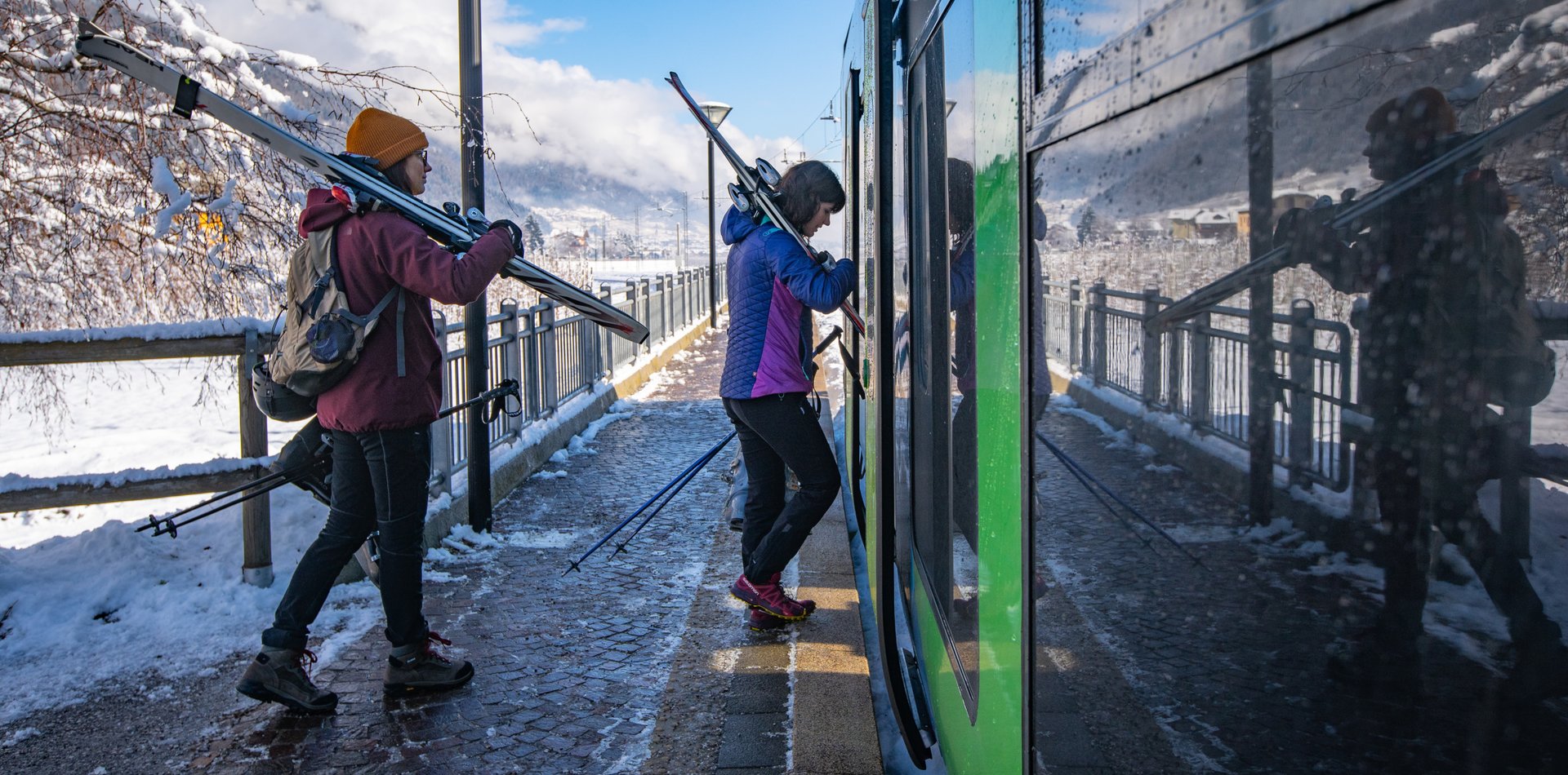 Dolomiti Express Ski Train Val di Sole | © Archivio APT Val di Sole - Ph Tommaso Prugnola