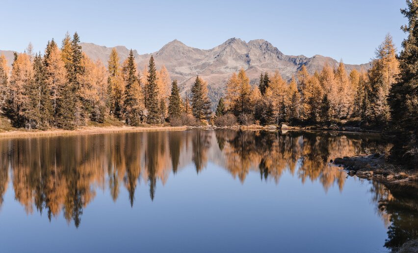 Laghetti di Mezzana in autunno | © Archivio APT Val di Sole Ph Giacomo Podetti