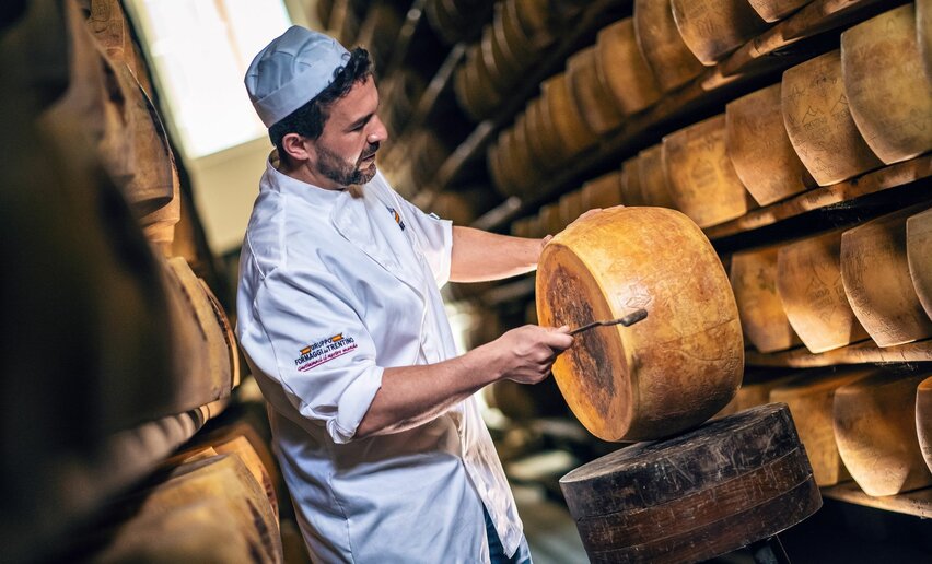 Formaggio Trentingrana - Vito Pedergnana  | © Archivio APT Val di Sole - Ph Tommaso Prugnola 