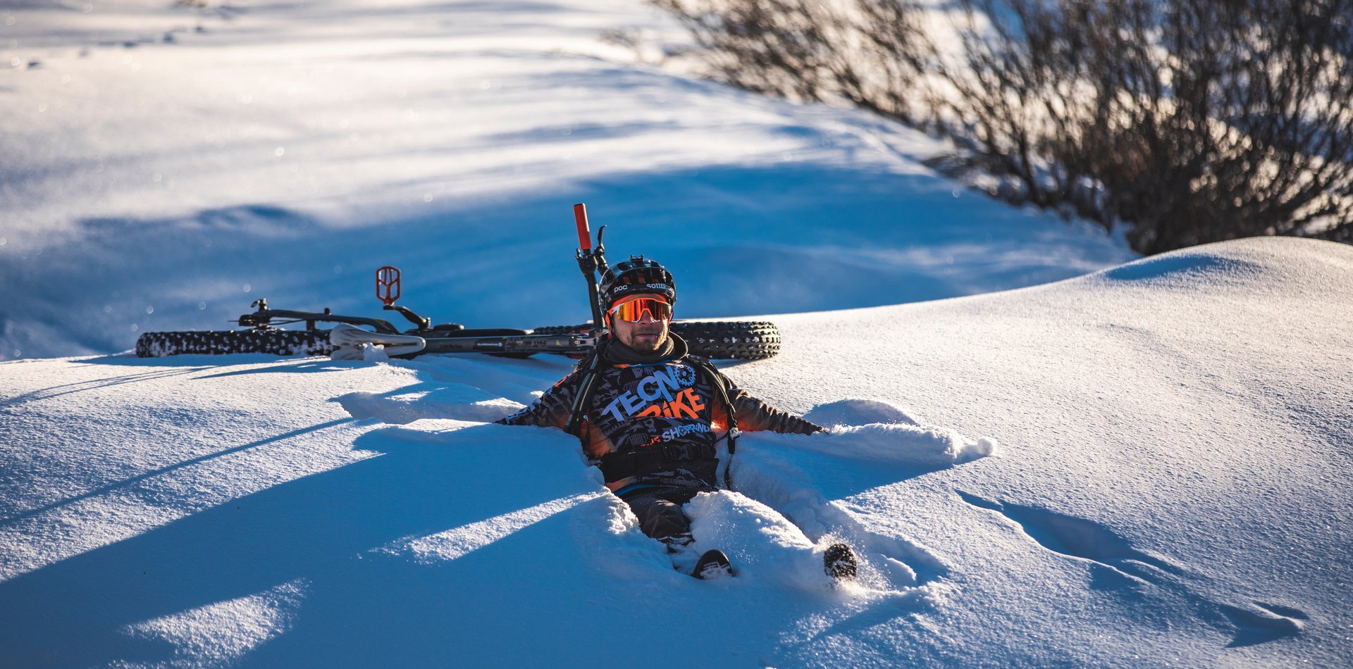 Morbide cadute in fat bike sulla neve | © Archivio APT Val di Sole - Ph Federico Modica