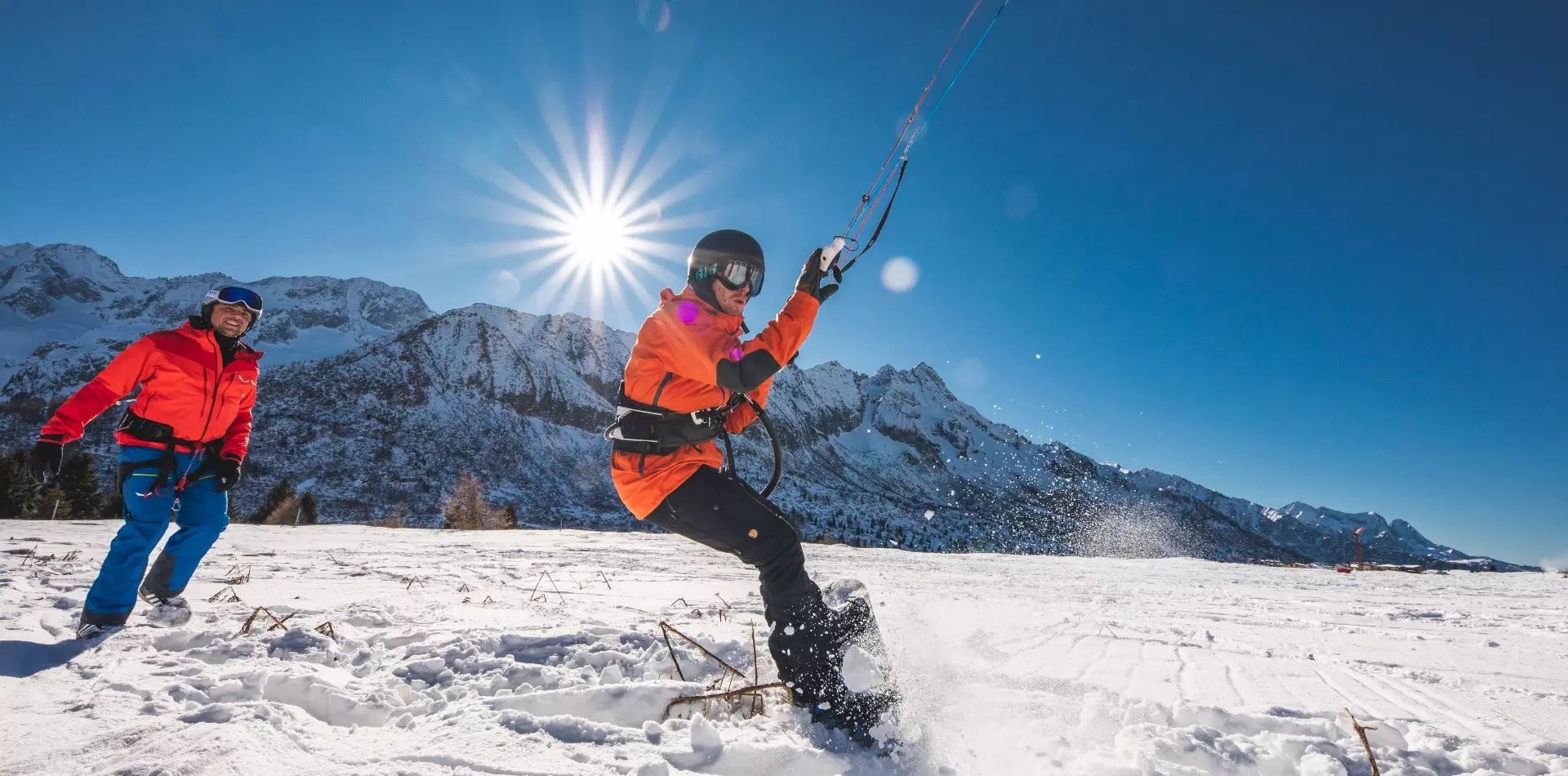 Lezione di snowkite a Passo Tonale | © Archivio APT Val di Sole - Ph Federico Modica