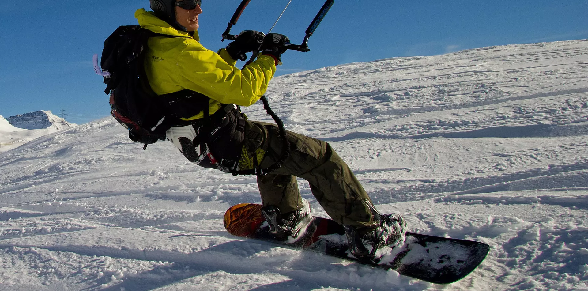 Snowkite nella skiarea Pontedilegno - Tonale in Val di Sole | © Archivio Scuola Snowkite Tonale - Ph Gabriele Debetto